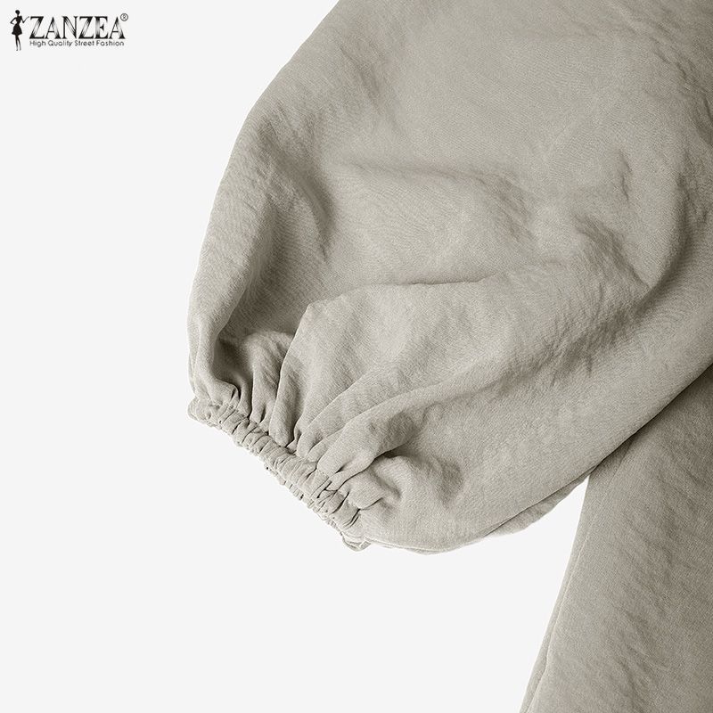 ZANZEA Women Autumn Casual Long Sleeve Loose Hoodies Long Dress