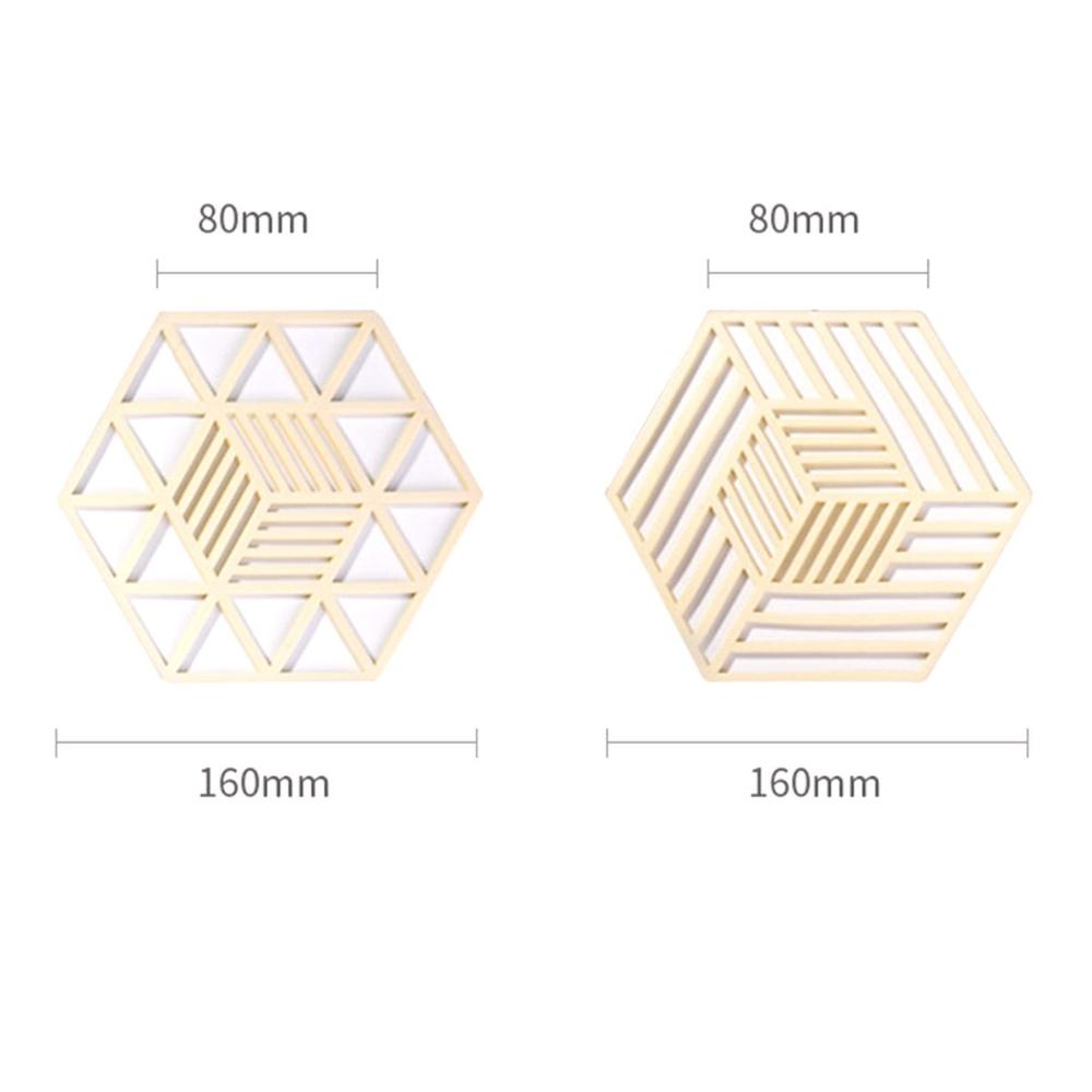 Creative Silicone Hexagon Geometric Drink Holder Hollow Placemat Coaster Cup Pad Trivet Mats