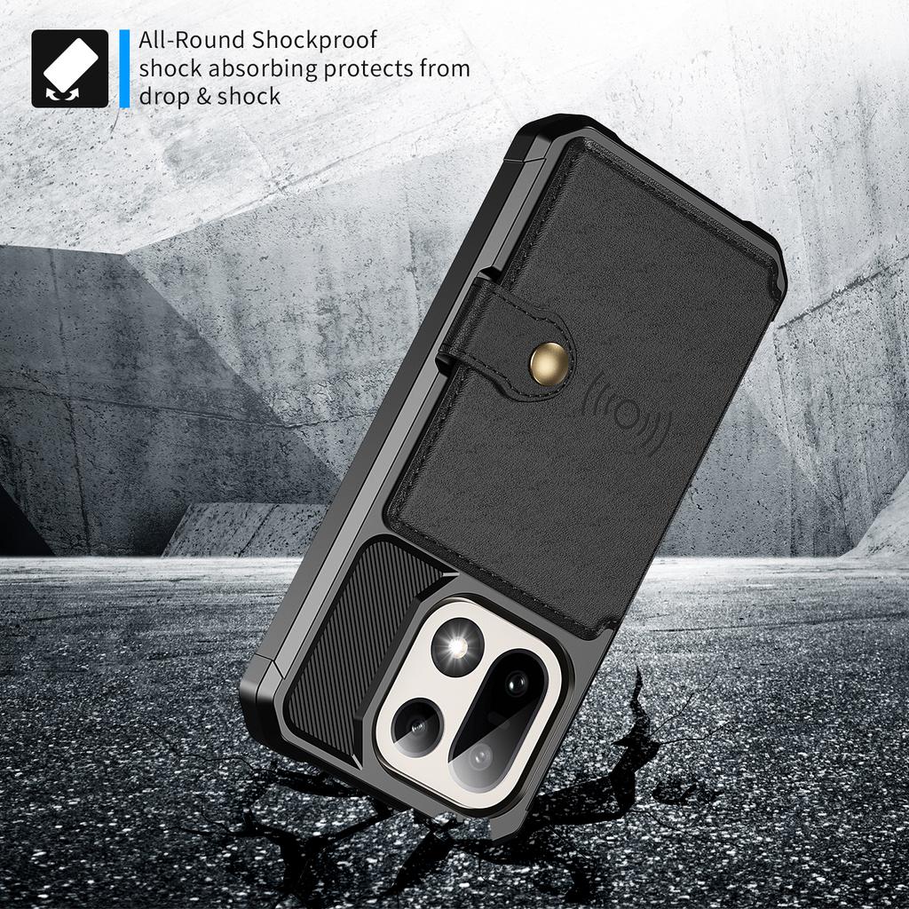 For OnePlus 15 5G Case with Card Holder PU Leather + TPU Phone Back Cover