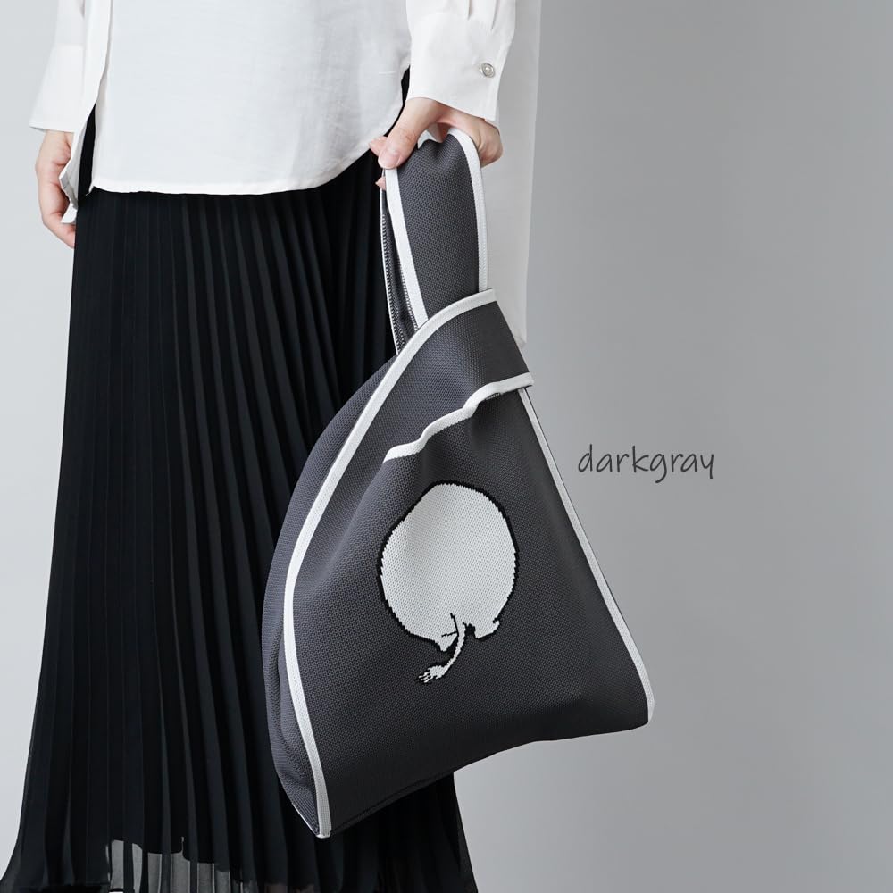 Moomin Offiziell Lizenziert Damen Marche Strick-Tragetasche RMKC-01 Dunkelgrau (Moomin)