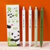 1/4Pcs Creative Cute Cartoon Panda Gradient Color Gel Pen Kawaii Student Stationery 0.5Mm Black Ink Pen School Office Supplies