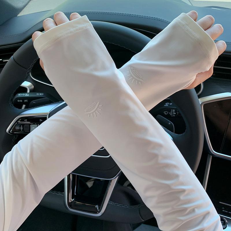Summer Ice Sleeve Driving Sunscreen Thin Ice Silk Loose Women's Gloves Women's Cycling UV Protection Ice Sleeve Arm Protector