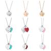 Colar Pingente Coração Clássico da Marca T com Strass, Design de Coração de Amor Banhado a Ouro
