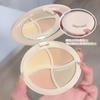Four Color Face Concealer Cover Dark Circles Spots Brighten Even Skin Tone