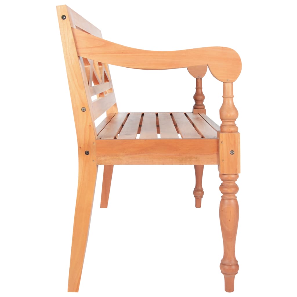 Batavia Bench 98 cm Solid Mahogany Light Brown