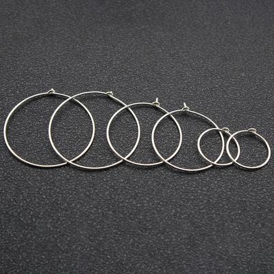 S925 Sterling Silver Hypoallergenic Earrings Big Circle Ear Wire Hoops Earrings Hooks for DIY Jewelry Making Findings Supplies