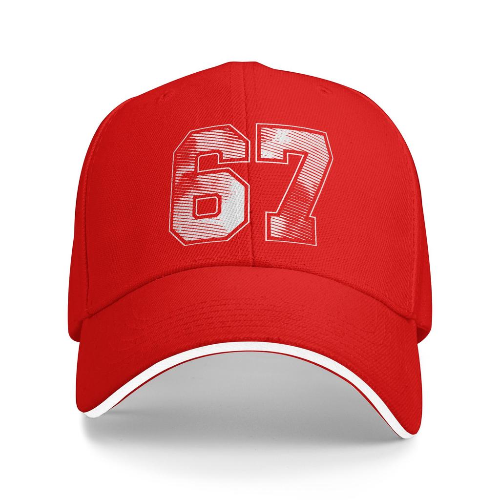 Casquette de Baseball Casual d'Été 67 Numéro de Sport Blanc Grunge Randonnée Pêche Hip Hop Casquettes Pour Unisexe Hommes Soleil Streetwear Casquettes de Baseball