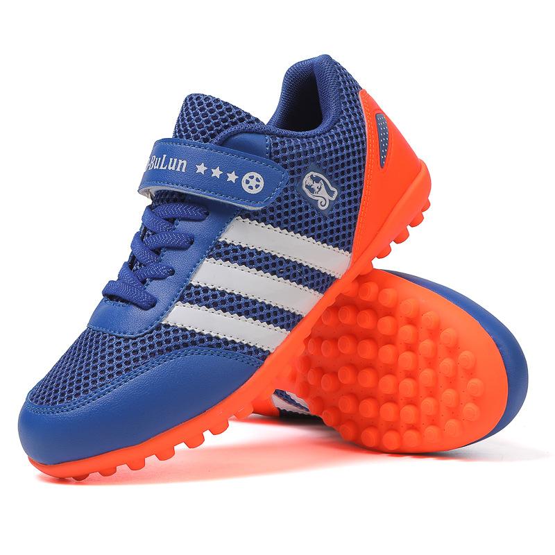 Tamburun Children's Football Shoes, Boys and Girls Outdoor Sports Competition Training Shoes, Flat-soled Broken Nail Primary School Shoes