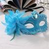 Venetian Style Mask Half Face Masquerade for Women Mesh Flower Rhinestone Mask Costumes Accessory Halloween Carnival Prom Ball Party