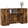 VidaXL Reception Desk Smoked Oak 180x50x103.5cm Engineered Wood, Reception Counter, Salon Reception, Counter 3324209