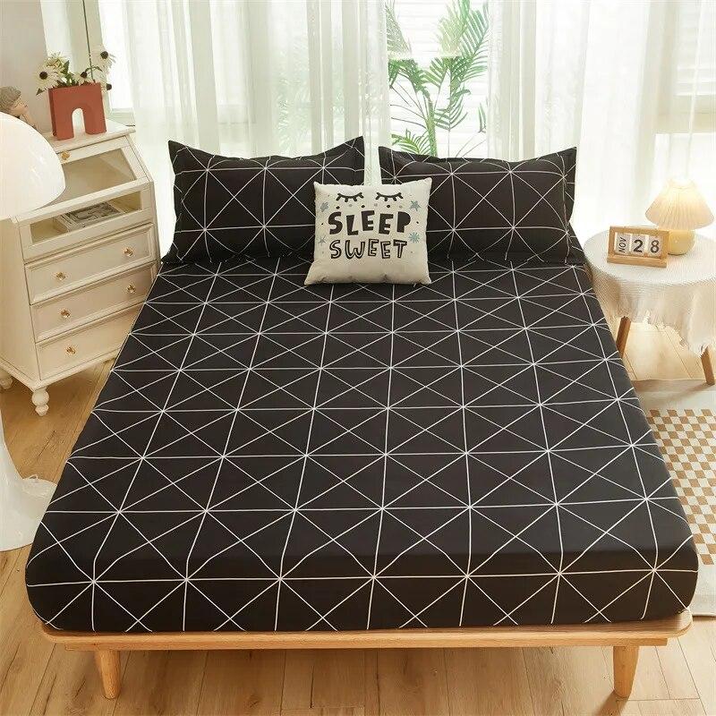 Double Bed Fitted Sheet Quilting Bedspread On The Bed Woven Air-Permeable Mattress Cover Single Bed Cover Bed with Pillowcases