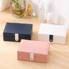 Portable Jewellery Box 2 Tier Jewellery Storage Cases Leather Jewelry for Women