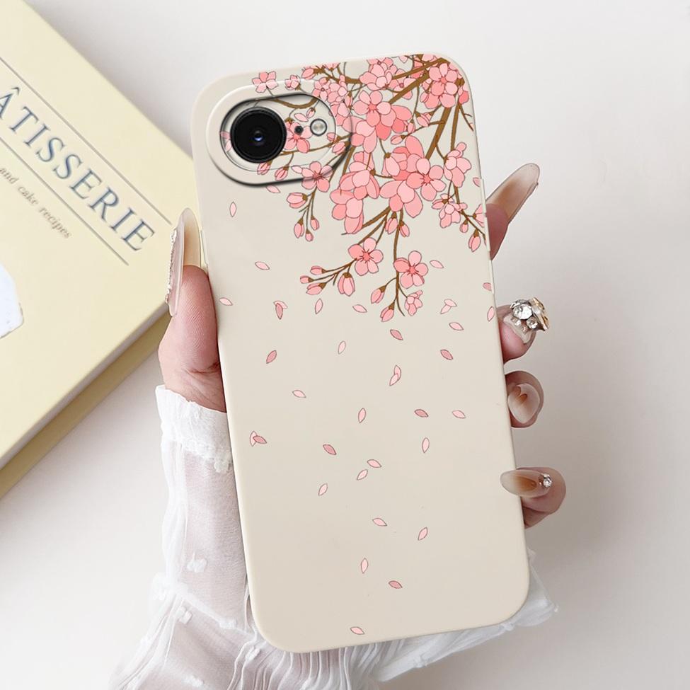 

6.1 For iPhone 16e Case Cover Luxury Fashion Flowers Cute Cartoon Silicone Bumper For iPhone A3212 A3409 A3410 A3408 Phone Case iPhone 16e