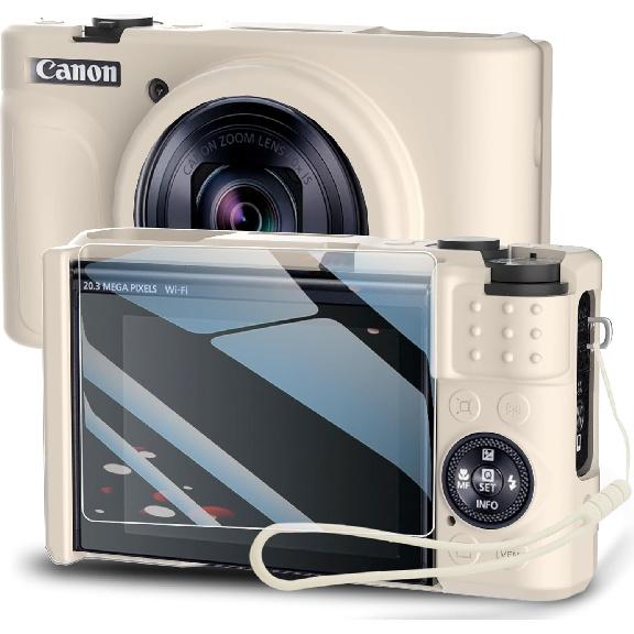 Silicone Case for PowerShot SX740/ SX730 Digital Camera with with Removable Lens Cover and Screen Protector and a Lanyard for PowerShot SX740/ SX730