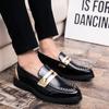 Luxury Brand Men's Shiny Leather Shoes Soft Soles Comfortable Loafers Versatile Commuting Shoes Men's Business Casual Shoes