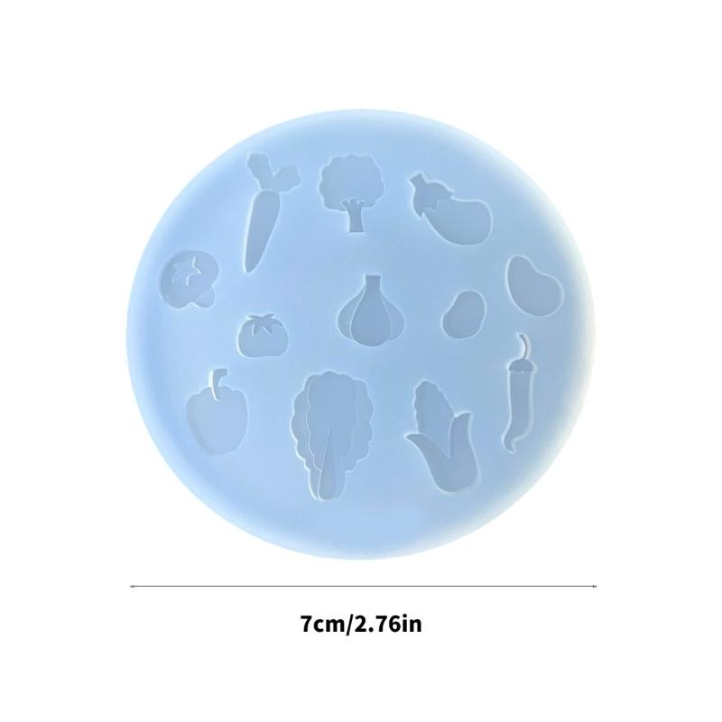 Stampo in Silicone Resistente al Calore a Forma di Verdura per Arte con Resina Artigianato Epossidico Carota Pomodoro Lattuga Accessori Ornamento
