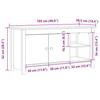 VidaXL TV Stand Black 103x36.5x52 Cm Solid Pine Wood 814593
