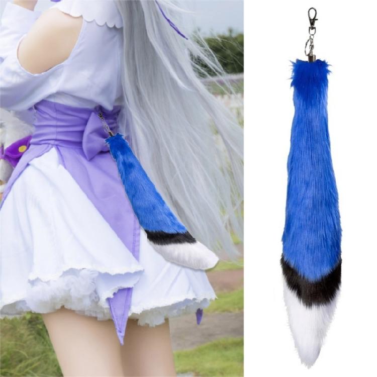 Foxes Tail Keychain Cosplays Toy Foxes Tail Keyring Bag Hangings Pendant Charm