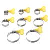 5Pcs Stainless Steel Hose Clamps T Bolt Pipe Clip Circular Air Water Pipe Fuel Hose Clips of Water Pipe Fasteners Clamps