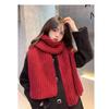 Windproof Knitting Scarf Thickening Warm Tube Couple Warm Neck Cover Thermal Neck Warmer  Men Women