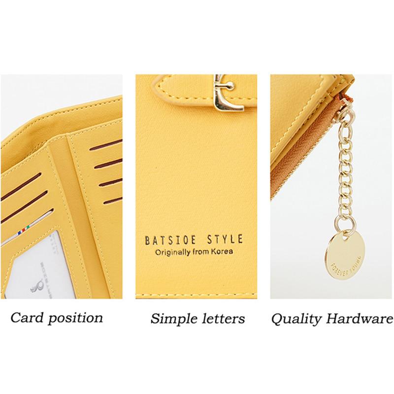 Chain Mini Women Wallet Zipper Short Purse Card Holder Coin Pocket Female Leather Wallet Carteira