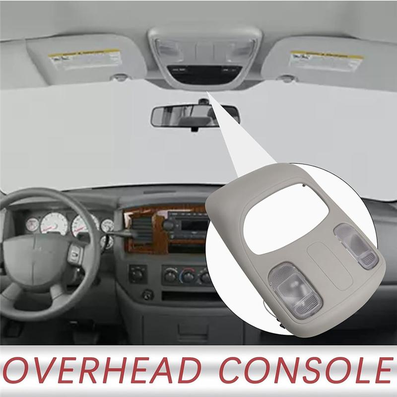 A03E-Car Overhead Light Console Reading Light Assy 1DK78BD1AA For Dodge Ram 1500 2500 3500 2006-2010 Roof Light