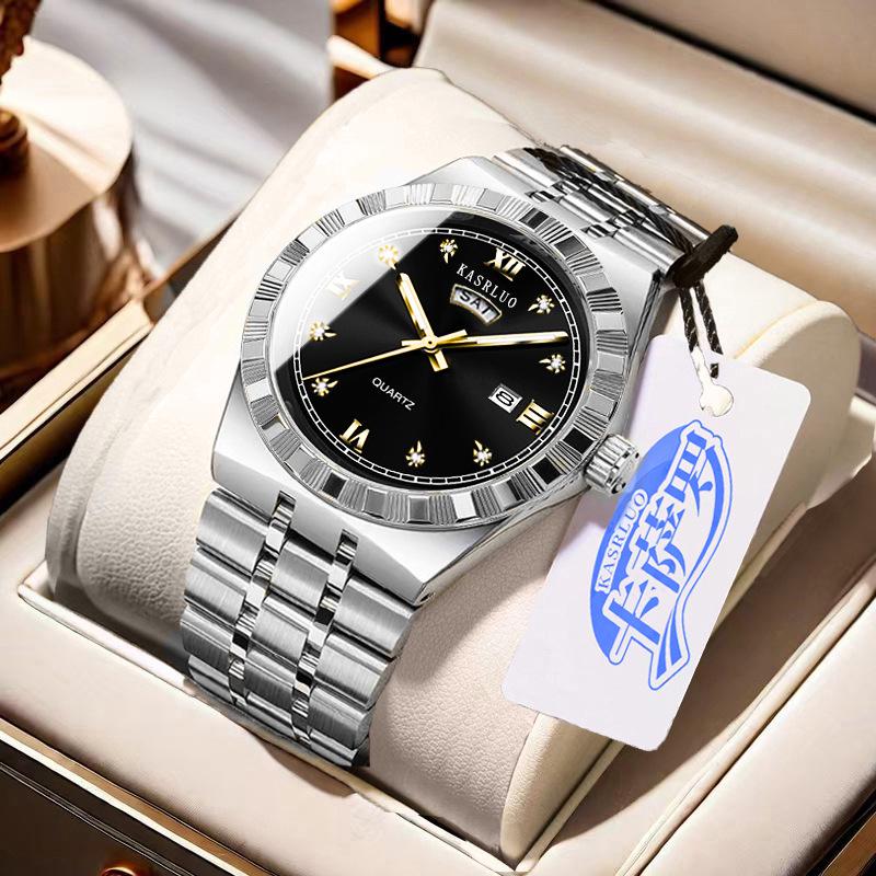 Men's 2025 Stainless Steel Waterproof Luminous Calendar Fashion Wristwatch