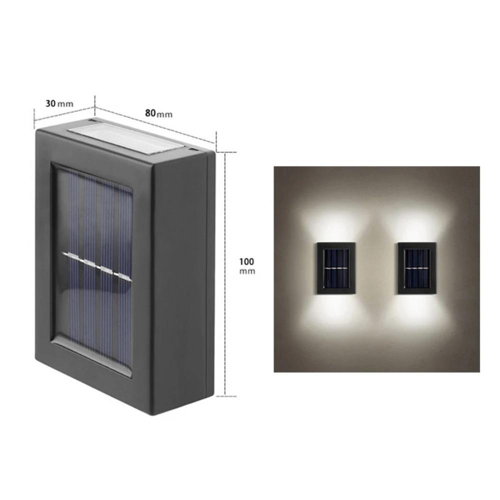

30 Вт 4 шт. в упаковке, настенный светильник на солнечных батареях, наружный, вверх и вниз, 2 светодиода, солнечные лампы, водонепроницаемые, солнечные светильники для забора, дома, сада, крыльца, балкона white light-1pcs