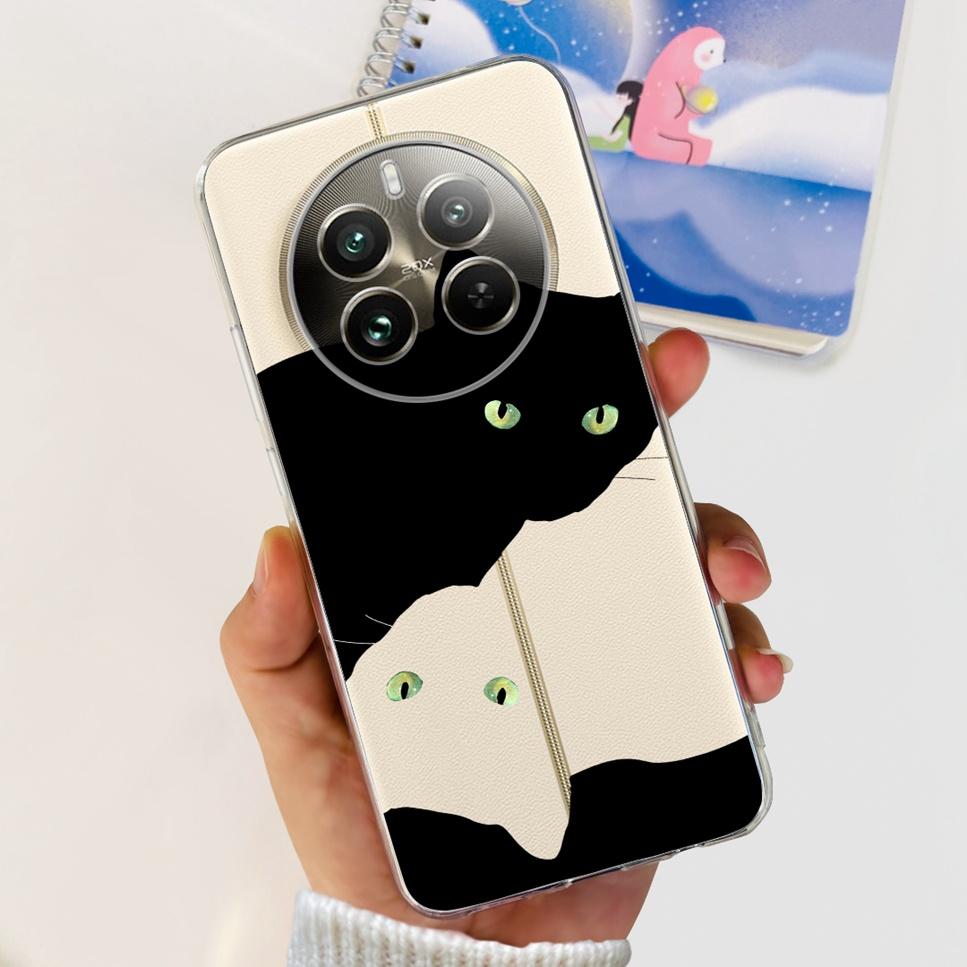 Case For Realme 12 Pro 6.7" Fashion Cute Cartoon Cat Soft Silicone TPU Cover For Oppo Realme12 Pro 12Pro Plus Bumper Phone Case