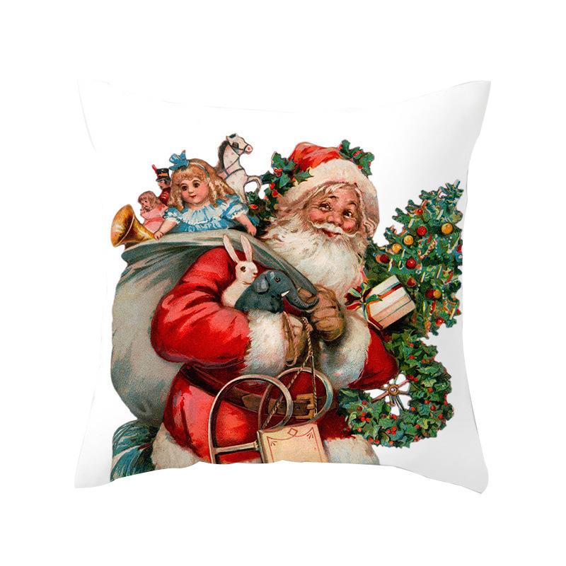 Vánoční anděl Santa Claus Povlak na polštář Sváteční domácí dekorace Polštář na pohovku Povlak na polštář