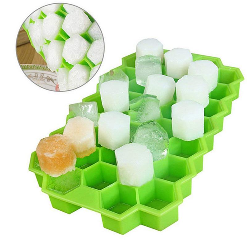 Honeycomb Ice Cube Tray 37 Cubes Silicone Ice Cube Maker Mold For Ice Cream Party Whiskey Cocktail