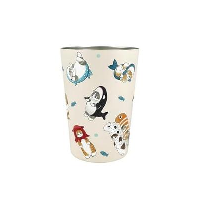 Mofusand 2WAY Vacuum Double Tumbler M Sea Creatures Office Work Desk Cup Heat Cold Retention Function Holder Cute Cat 53-2036 Home Kitchen