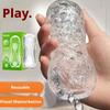 Transparent Male Masturbator Sex Toys Portable Stroker Toy for Blowjob Fake Pussy Sex Toy Penis Masterbator Cup for Men
