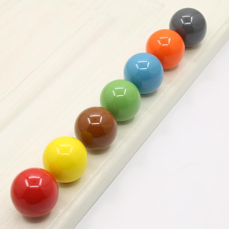 Round Colored Ceramic Drawer & Cabinet Handle