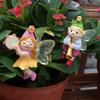 Harz Musikfee Figur Bunte Feen am Stiel Garten Miniatur Dekoration