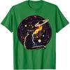 Cat Dad, Lover T-Shirt: Cat Staring at Planet Saturn