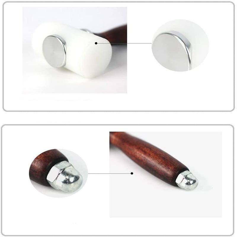 1Pc Leather Carving Hammer Leathercraft Mallet Nylon Wood Handle Hammer Mallet For Diy Stamping Sew Leather Cowhide Tool