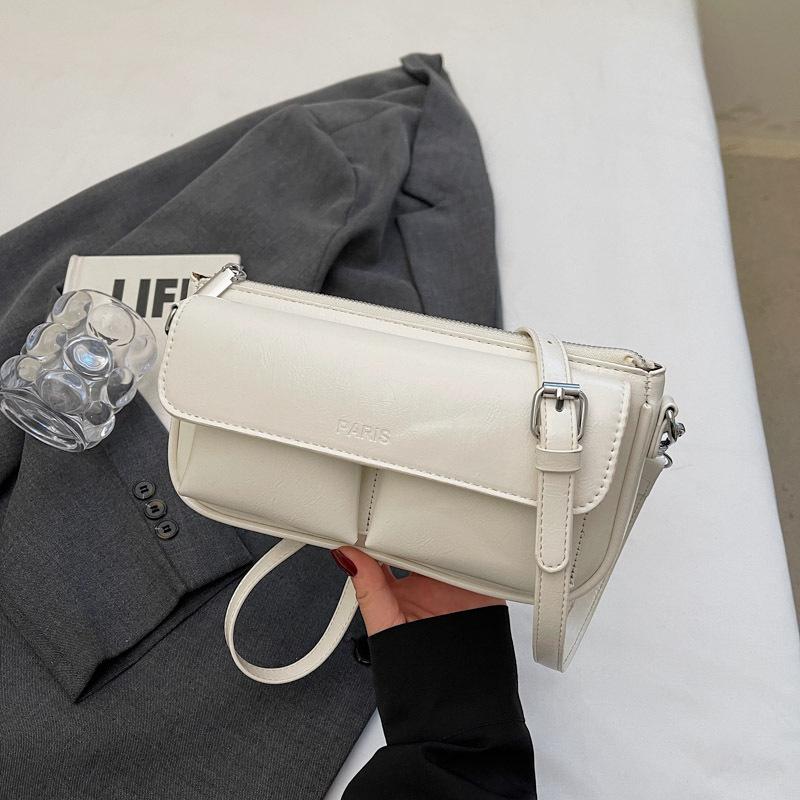 2025 summer new niche high-value retro underarm baguette bag women's casual shoulder messenger bag