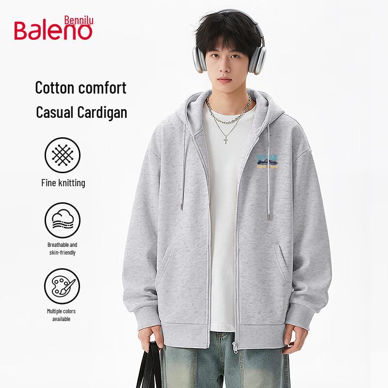 Baleno Men s Long Sleeve Hooded Sweatshirt Jacket L