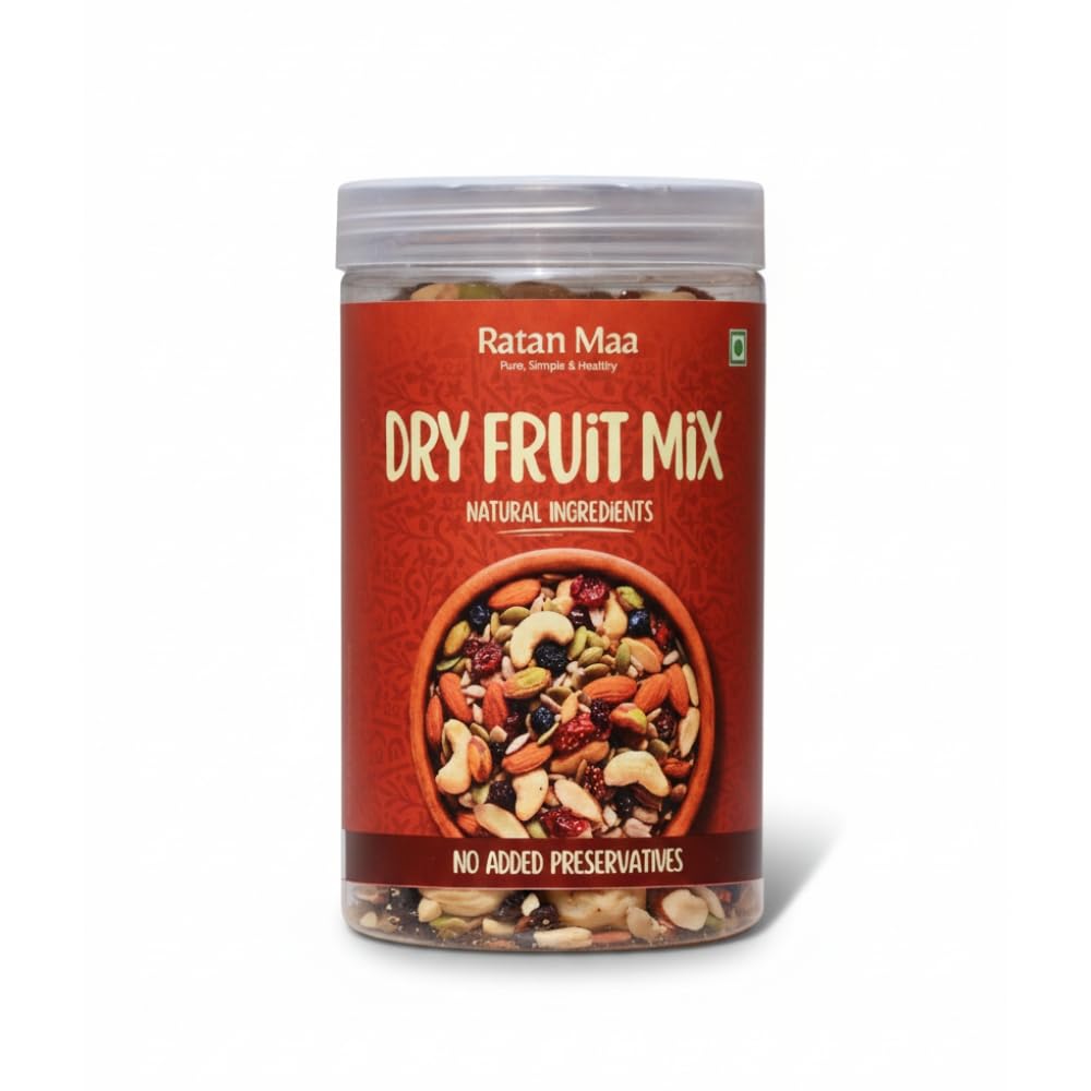 

Ratan Maa Pure, Simple & Healthy Dry Fruit Mix | Assorted Dry Fruits Blend for Daily Snacking and Gifting | 400g