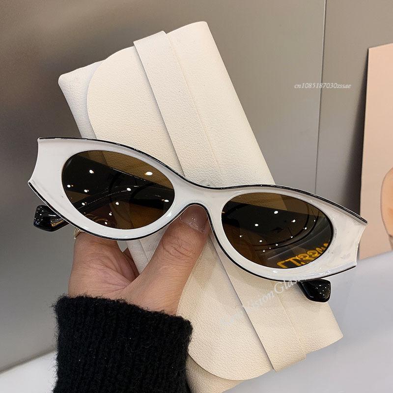 Fashion Vintage Oval Frame Sunglasses Summer Uv400 Sun Shades For Women Outdoor Travel Street Style Sun Glasses Driving Goggles