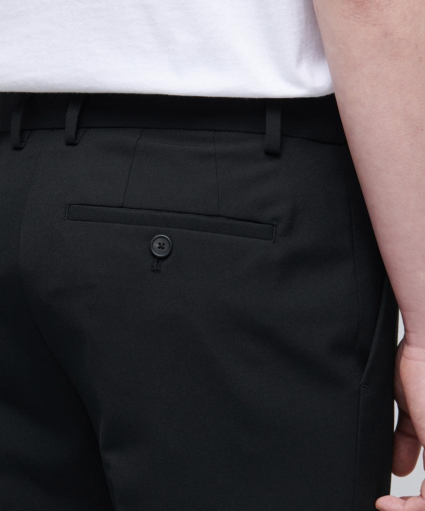 MUSINSA STANDARD Lightweight Wide Hidden Banding Slacks [Black]
