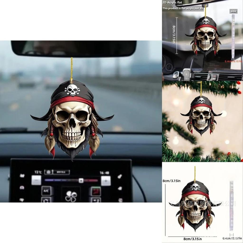 Acrylic Car Delightful Interior Decor Festive Cartoon Halloween Mirror Pendant