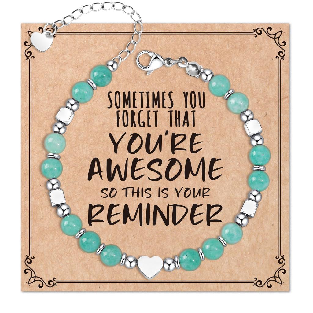 JYL TS Bracelet Letter Heart  Set Stackable Friendship & Personalized Luck