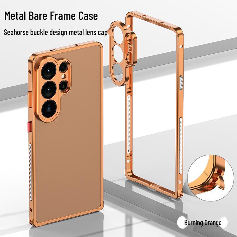 Samsung S26 Ultra Cooling Frame Case with Metal Buckle and Lens for S25U & S24