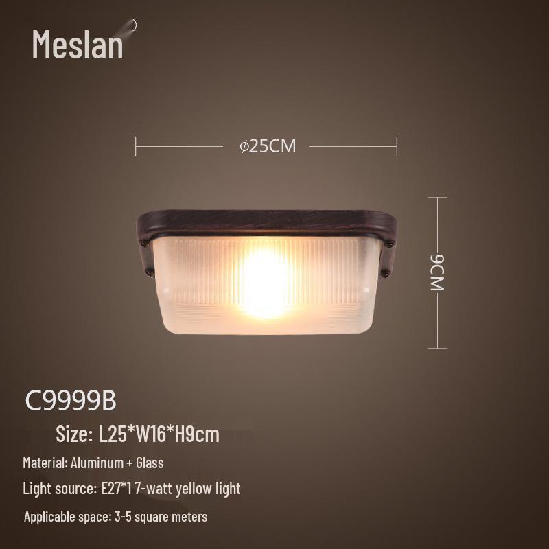 American Retro Industrial Ceiling Light for Bedroom, Dining Room, Balcony, Corridor, Aisle, and Entrance