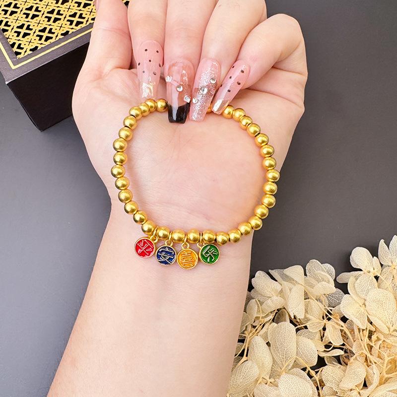 Enamel Color Lucky Bracelet for Women, Light Luxury and High-end Sense Bracelet