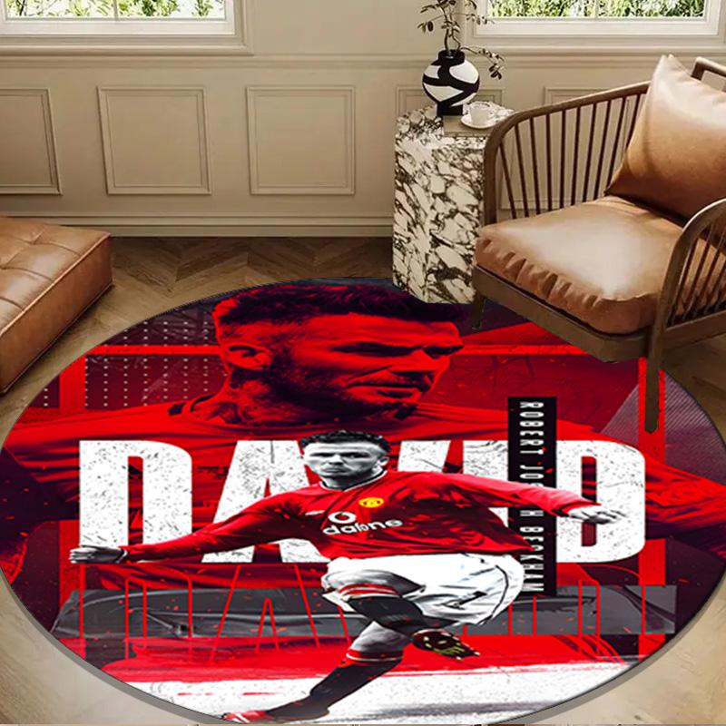 David Manchester United Legend Round mat Home Decor, Chair rug For livingroom,Bedroom, doormat home decor Birthday Gift Christmas Gifts