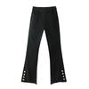 Slit Bell-bottom Pants for Women In Summer New Irregular and Versatile Slightly Slim Fit Straight Casual Pants