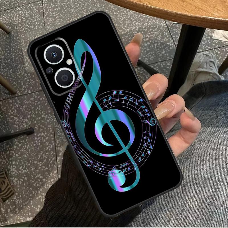 Musical Music Note For OPPO Reno 14F 13F 12F 11F 10 11 12 13 14 Pro 7 8 Lite 8T OPPO Find X5 X6 X8 X9 Pro Case